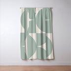 Bauhaus Mid Century Modern Geometric XII Sage Green Window Curtain Gallery Image 3