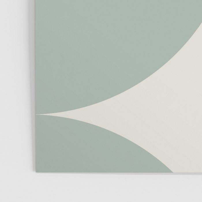 Bauhaus Mid Century Modern Geometric XII Sage Green Poster Gallery Image 3