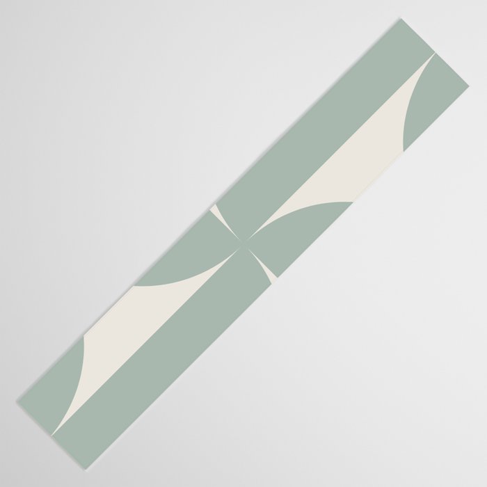 Bauhaus Mid Century Modern Geometric XII Sage Green Table Runner Gallery Image 3