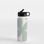 Bauhaus Mid Century Modern Geometric XII Sage Green Water Bottle Gallery Image 1