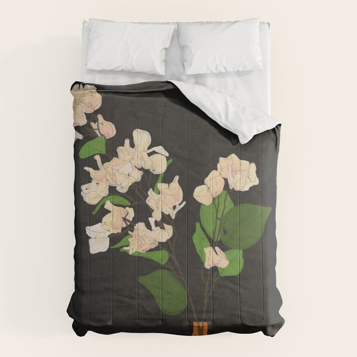 Branches Blooming Black Comforter Gallery Image 1