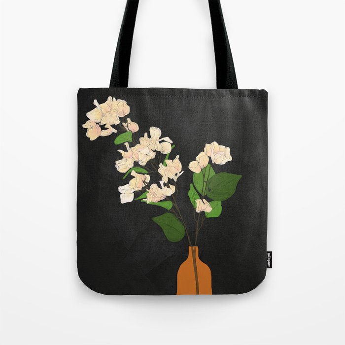 Branches Blooming Black Tote Bag Gallery Image 1