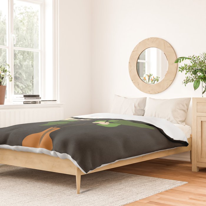 Branches Blooming Black Duvet Cover Gallery Image 2