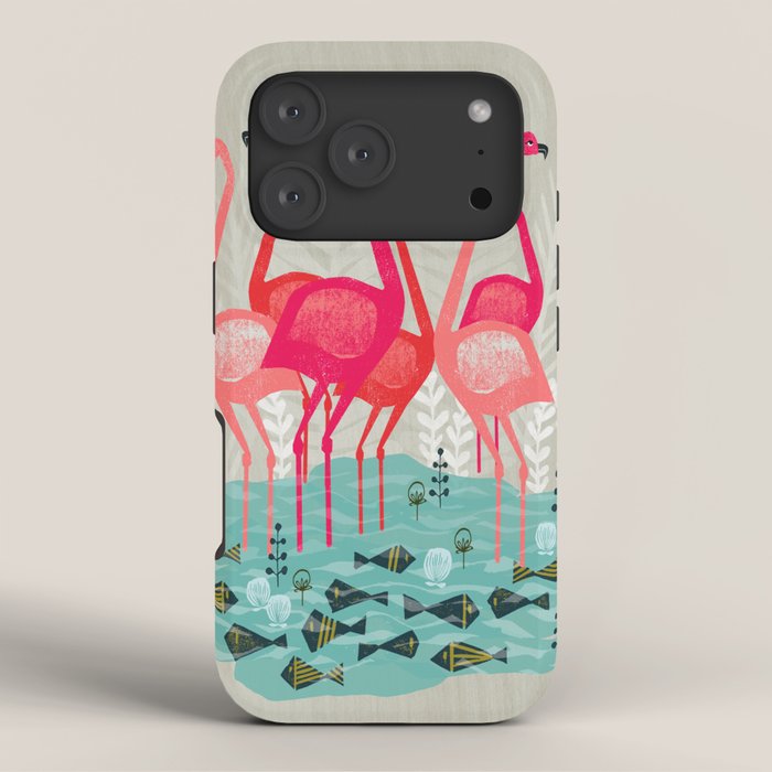Flamingos by Andrea Lauren  iPhone Case Gallery Image 3