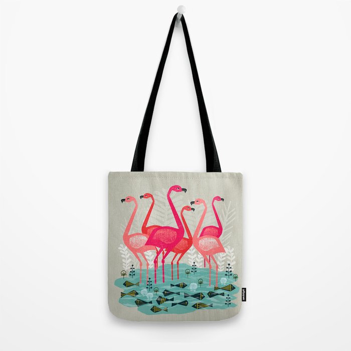 Flamingos by Andrea Lauren  Tote Bag Gallery Image 2