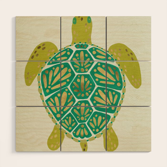 Green Sea Turtle Wood Wall Art Gallery Image 1
