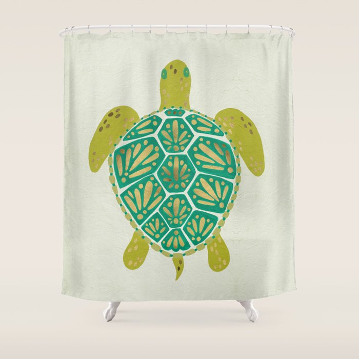 Green Sea Turtle Shower Curtain Gallery Image 1