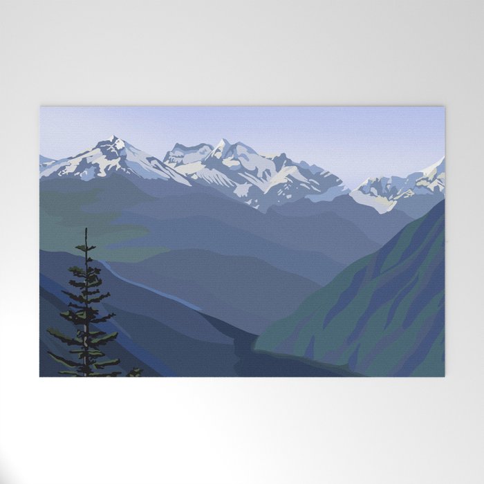 North Cascades National Park, Vintage Welcome Mat Gallery Image 1