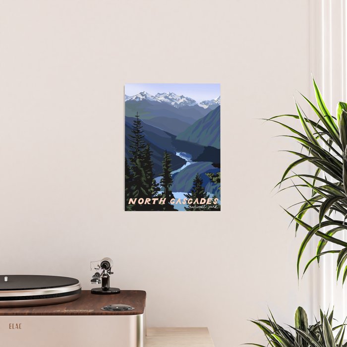 North Cascades National Park, Vintage Poster Gallery Image 2