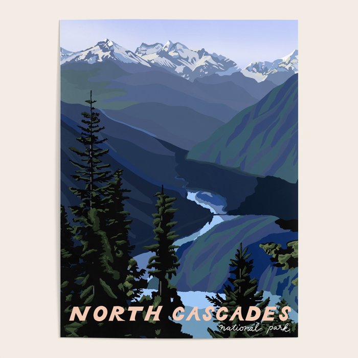 North Cascades National Park, Vintage Poster Gallery Image 4