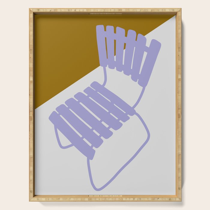 GONE FOR A WALK VIOLET Serving Tray Gallery Image 1