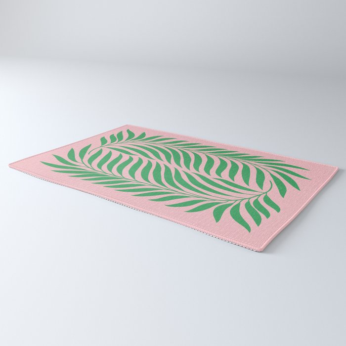 Two Ferns: Azalea & Ocean Green Rug Gallery Image 3