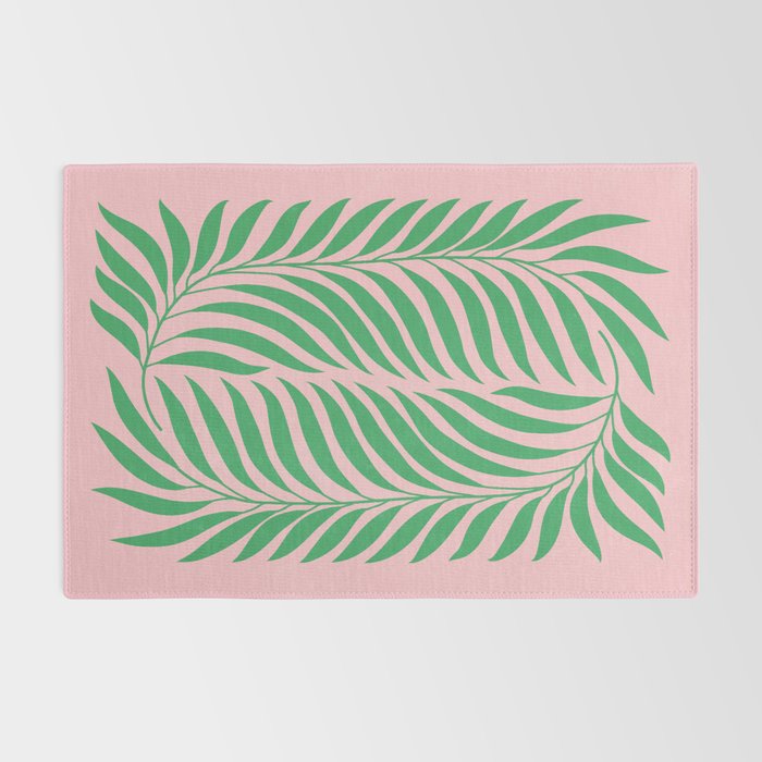 Two Ferns: Azalea & Ocean Green Rug Gallery Image 2