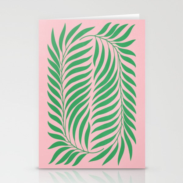 Two Ferns: Azalea & Ocean Green Stationery Card Gallery Image 1