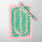 Two Ferns: Azalea & Ocean Green Wrapping Paper Gallery Image 1
