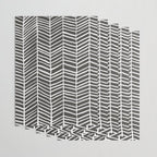 Herringbone - Black & White Wrapping Paper Gallery Image 3