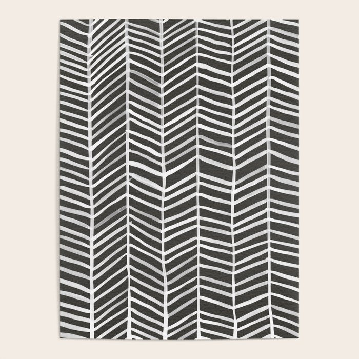 Herringbone - Black & White Poster Gallery Image 1