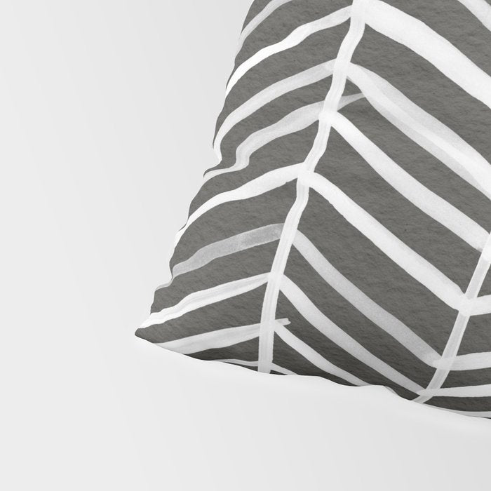 Herringbone - Black & White Pillow Sham Gallery Image 4