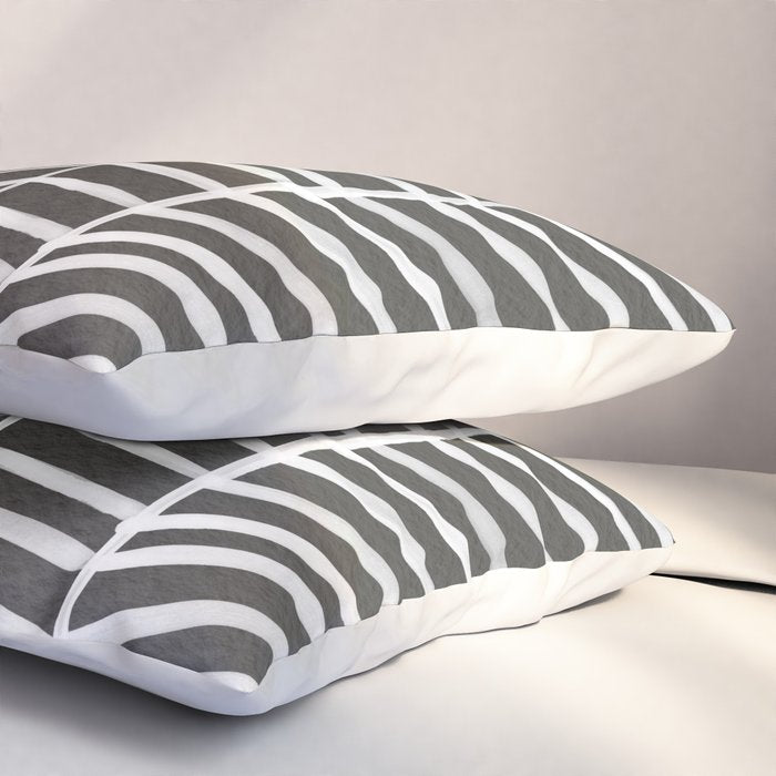 Herringbone - Black & White Pillow Sham Gallery Image 3
