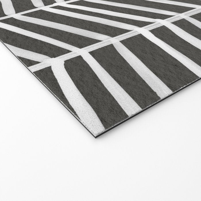 Herringbone - Black & White Welcome Mat Gallery Image 2