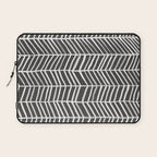 Herringbone - Black & White Laptop Sleeve Gallery Image 1