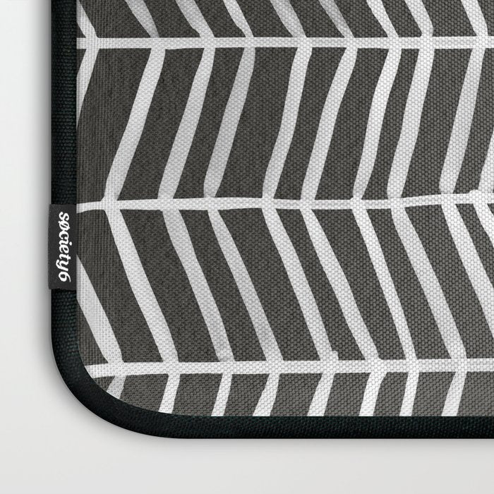 Herringbone - Black & White Laptop Sleeve Gallery Image 3