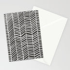 Herringbone - Black & White Stationery Card Gallery Image 2