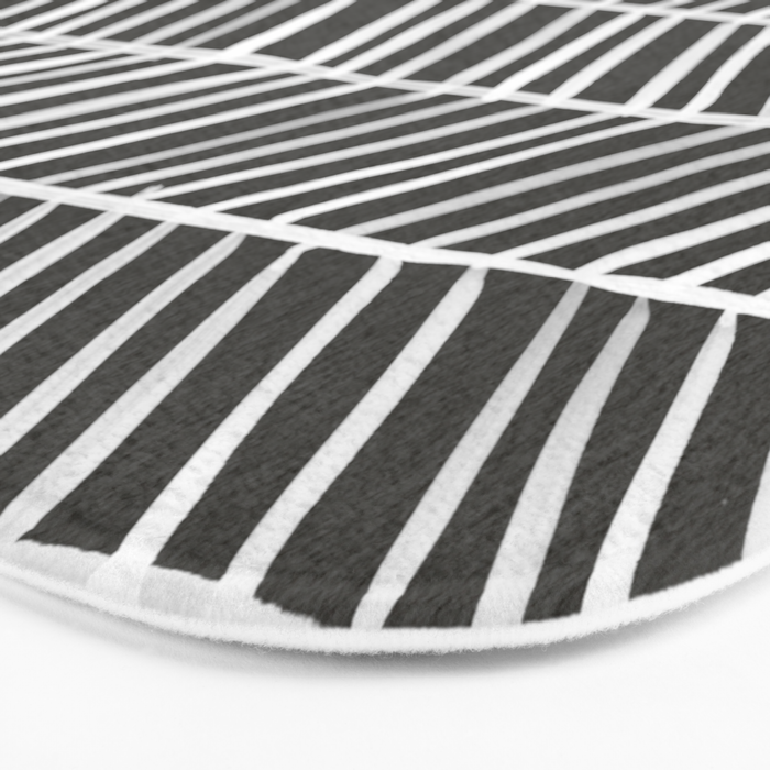 Herringbone - Black & White Bath Mat Gallery Image 3