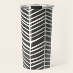 Herringbone - Black & White Travel Mug Gallery Image 1