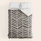 Herringbone - Black & White Duvet Cover Gallery Image 6