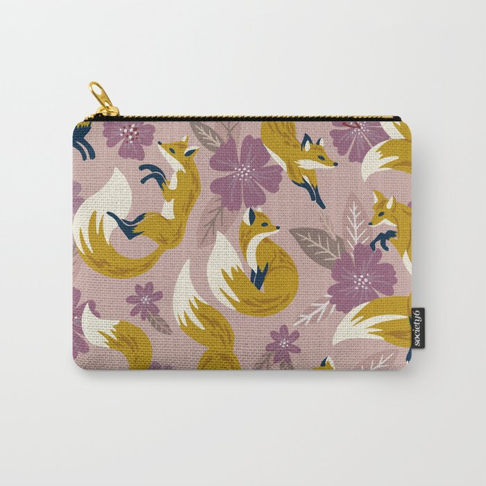 Foxes & Blooms - Lavender Palette Carry All Pouch Gallery Image 1