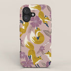 Foxes & Blooms - Lavender Palette iPhone Case Gallery Image 1
