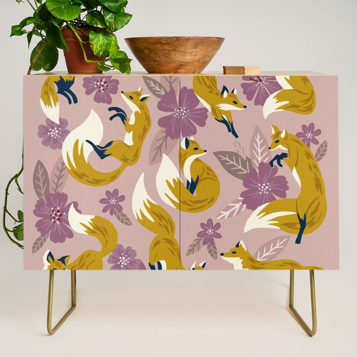 Foxes & Blooms - Lavender Palette Credenza Gallery Image 1