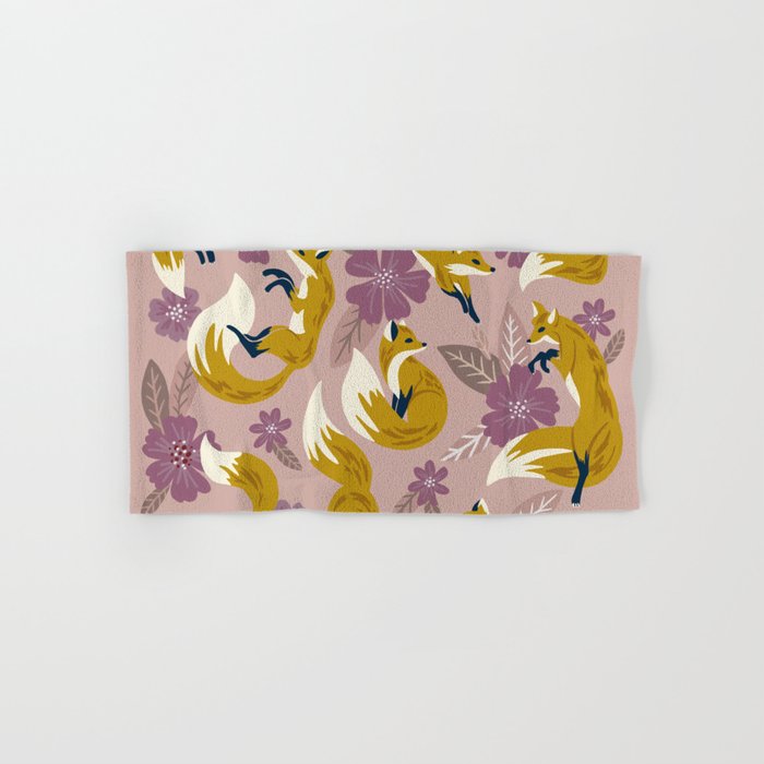 Foxes & Blooms - Lavender Palette Bath Towel Gallery Image 1