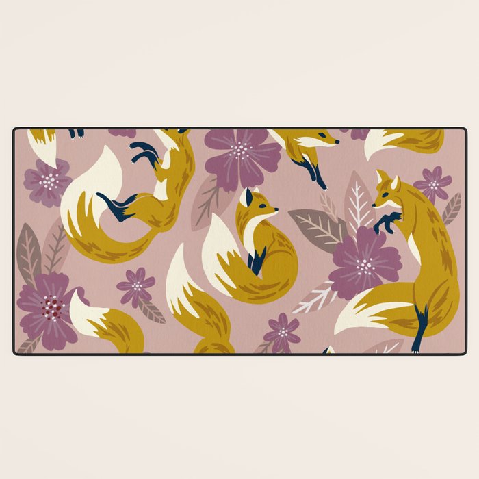 Foxes & Blooms - Lavender Palette Desk Mat Gallery Image 3