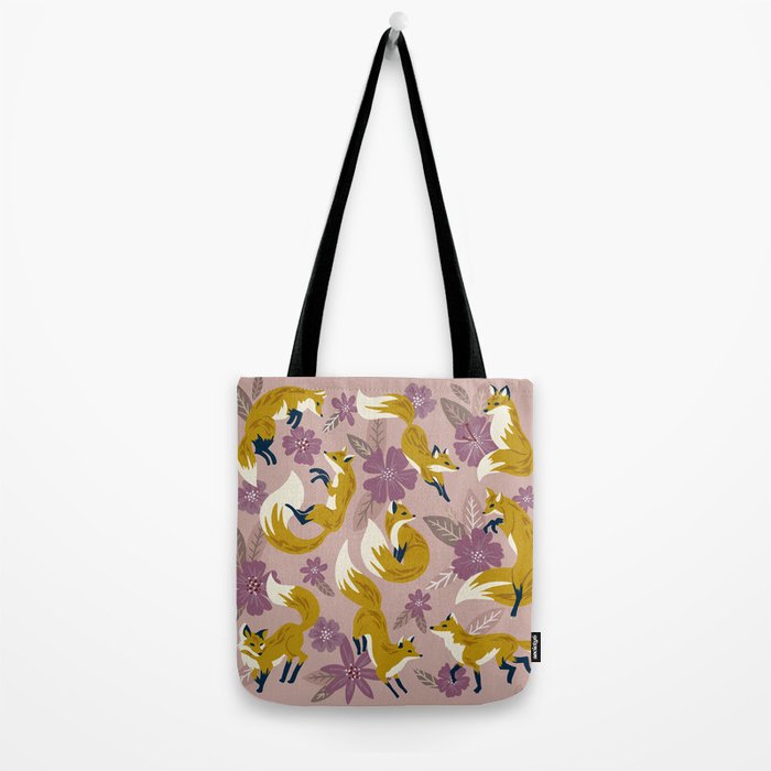 Foxes & Blooms - Lavender Palette Tote Bag Gallery Image 2
