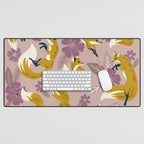 Foxes & Blooms - Lavender Palette Desk Mat Gallery Image 1