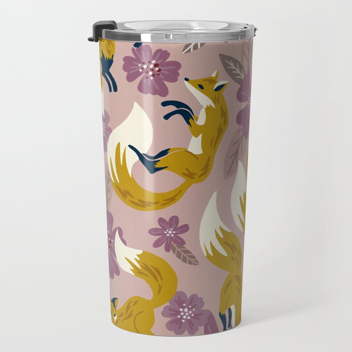 Foxes & Blooms - Lavender Palette Travel Mug Gallery Image 3