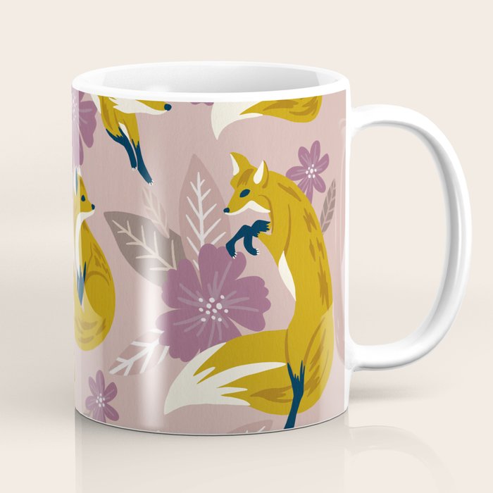 Foxes & Blooms - Lavender Palette Coffee Mug Gallery Image 1