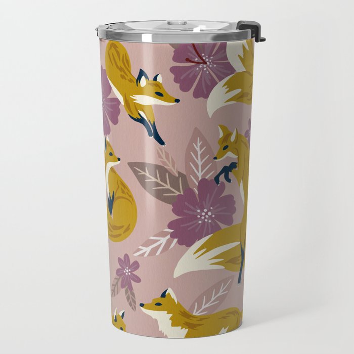 Foxes & Blooms - Lavender Palette Travel Mug Gallery Image 2
