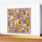 Foxes & Blooms - Lavender Palette Wall Mural Gallery Image 2