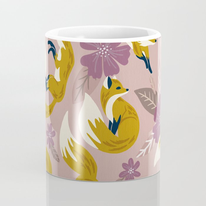 Foxes & Blooms - Lavender Palette Coffee Mug Gallery Image 4
