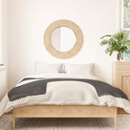 Mid Century Modern Minimalist Abstract Art Brush Strokes Black & White Ink Art Tribal Marking Duvet Cover Gallery Image 3