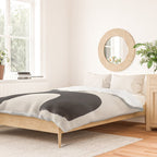 Mid Century Modern Minimalist Abstract Art Brush Strokes Black & White Ink Art Tribal Marking Duvet Cover Gallery Image 2