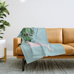 Playful T-Rex in Bathtub in Green Throw Blanket Gallery Image 1