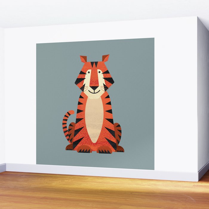 Whimsy Tiger Wall Mural Gallery Image 2