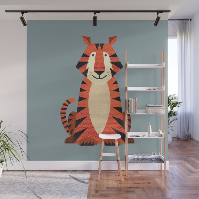 Whimsy Tiger Wall Mural Gallery Image 1