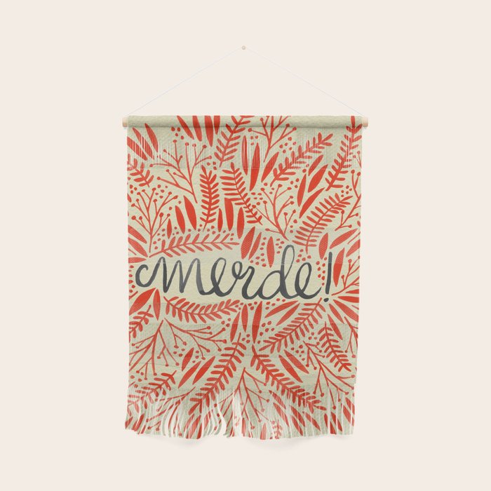 Pardon My French - Red on Cream Wall Hanging Gallery Image 1