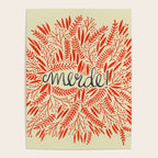 Pardon My French - Red on Cream Poster Gallery Image 4