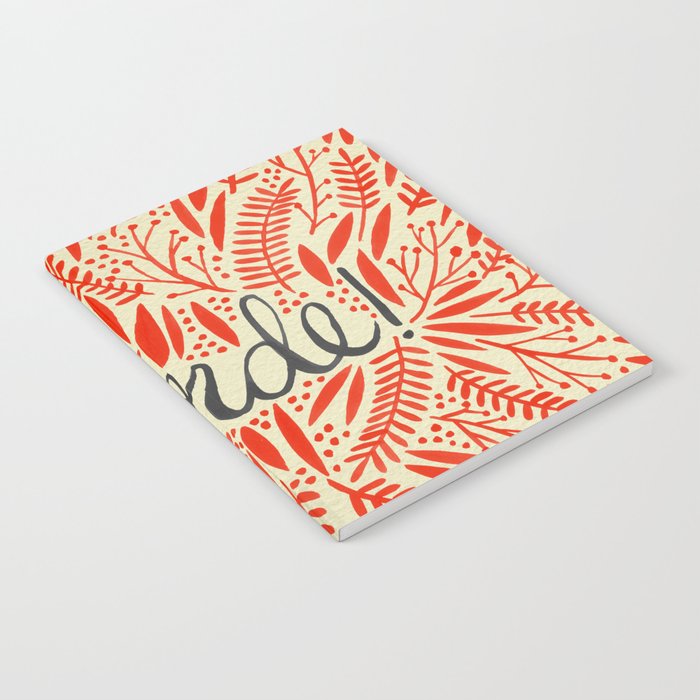 Pardon My French - Red on Cream Notebook